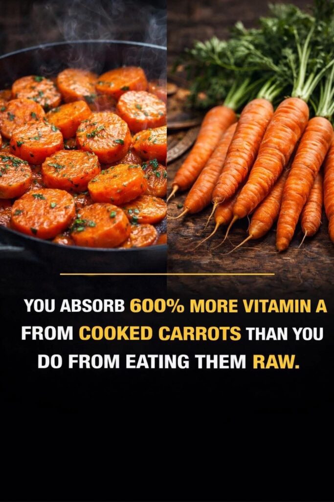 Raw vs Cooked Carrots: Why Cooking Unlocks Up to 75% More Beta-Carotene 4 Raw vs Cooked Carrots