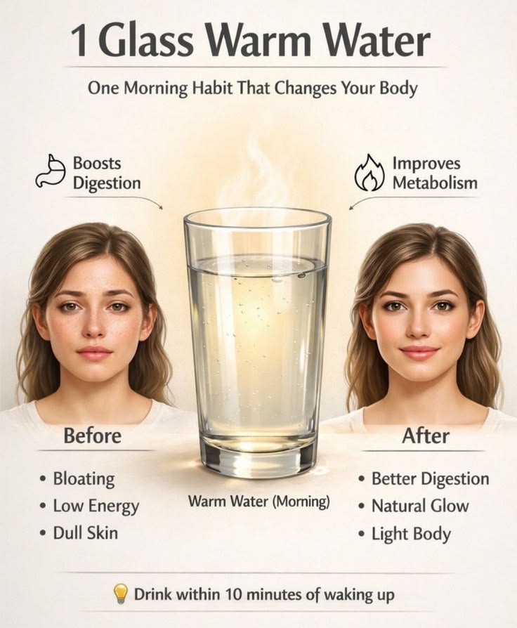 It Takes Only One Glass of Warm Water to Change Your Body 7 It takes only 1 glass of warm water to change your body